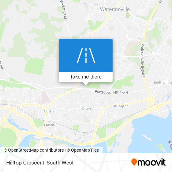 Hilltop Crescent map