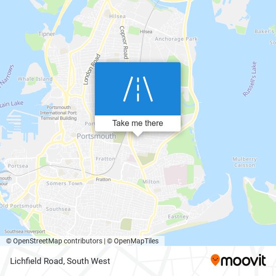 Lichfield Road map