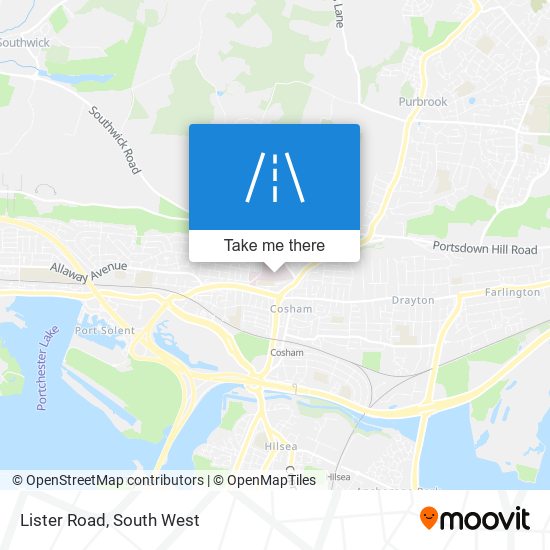 Lister Road map