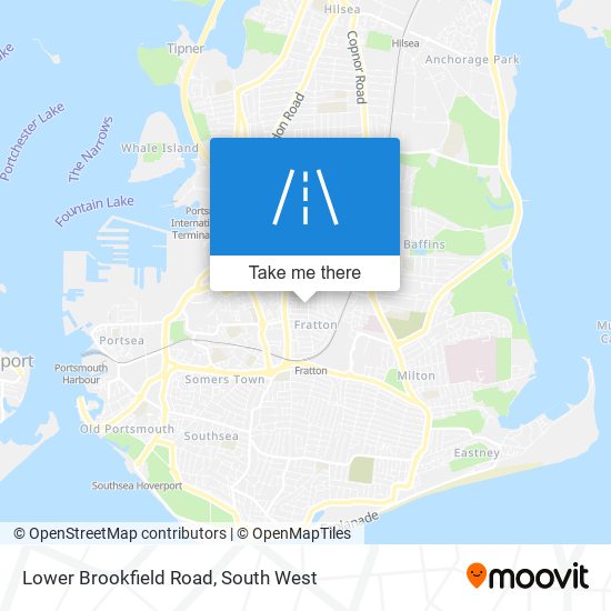 Lower Brookfield Road map