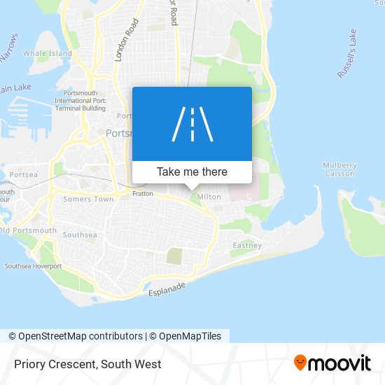 Priory Crescent map