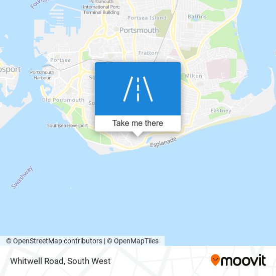 Whitwell Road map