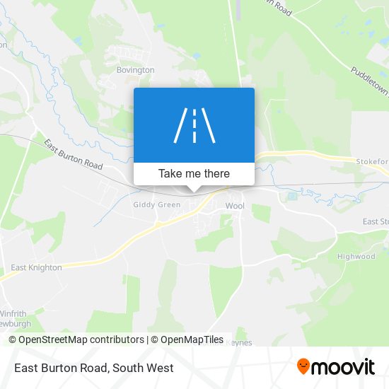 East Burton Road map