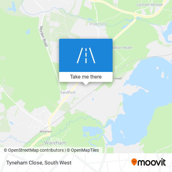 Tyneham Close map