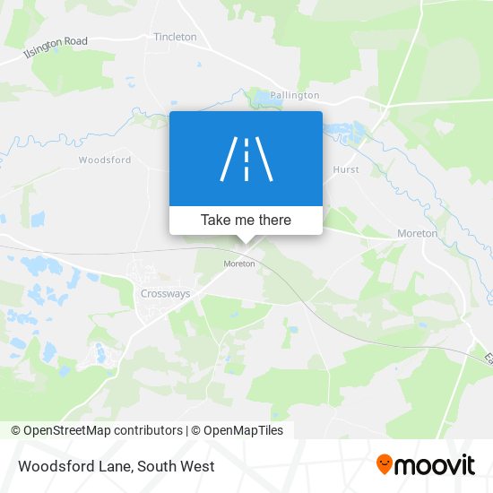 Woodsford Lane map