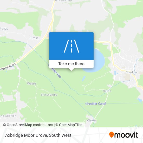 Axbridge Moor Drove map