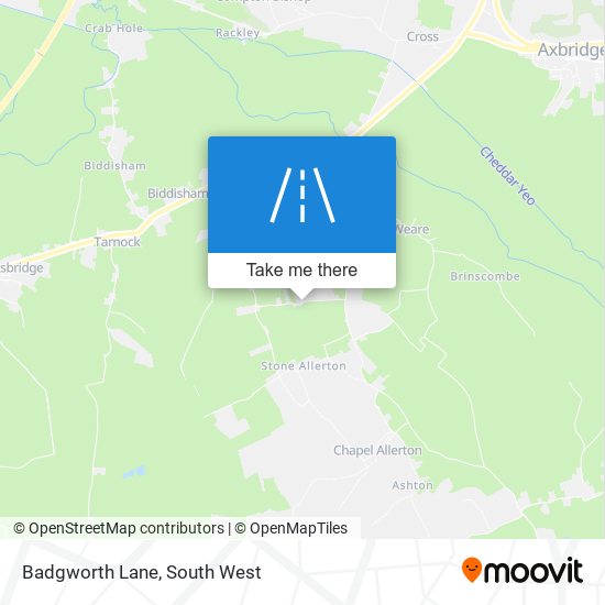 Badgworth Lane map