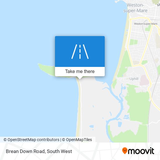 Brean Down Road map