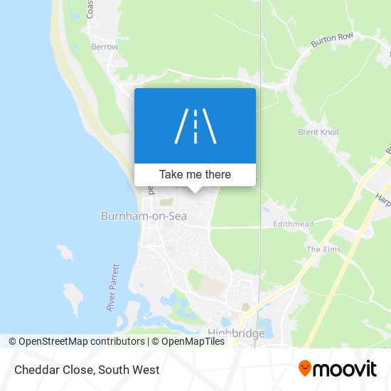 Cheddar Close map