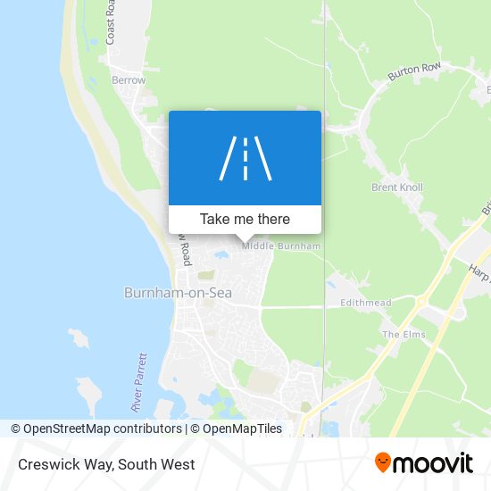 Creswick Way map