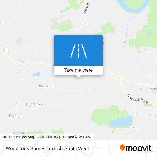 Woodcock Barn Approach map