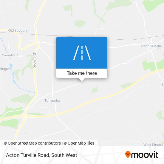 Acton Turville Road map