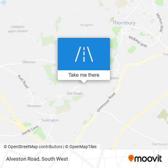 Alveston Road map