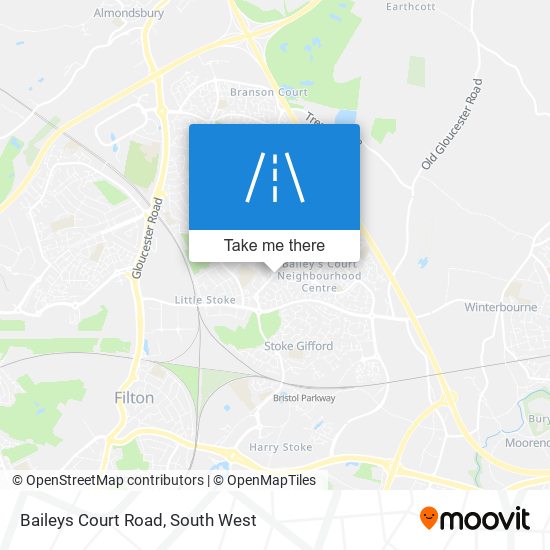 Baileys Court Road map