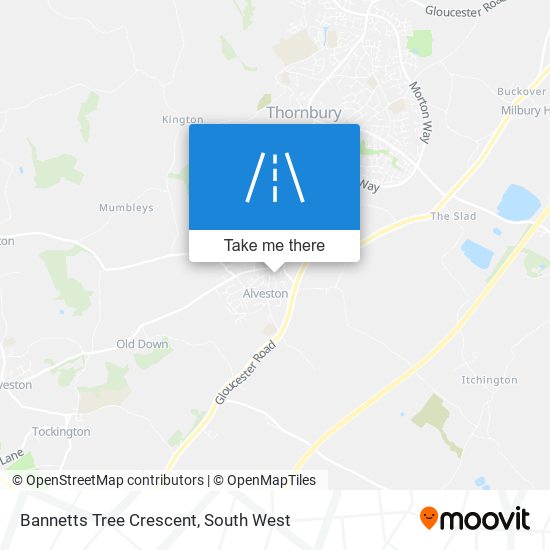 Bannetts Tree Crescent map
