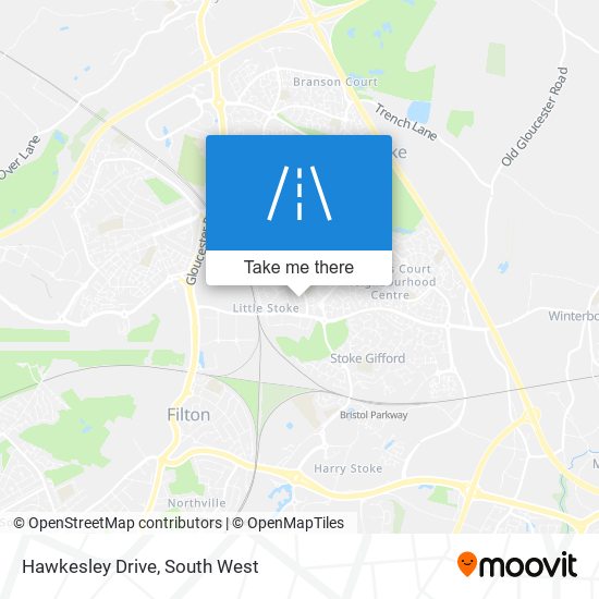 Hawkesley Drive map