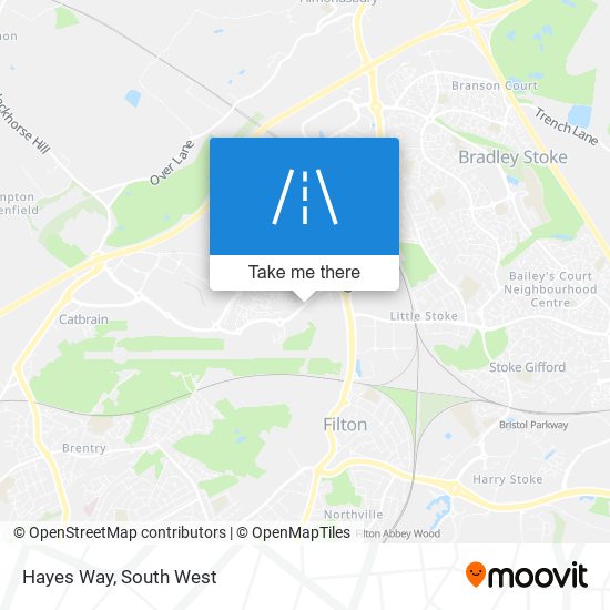 Hayes Way map