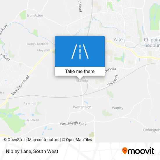 Nibley Lane map