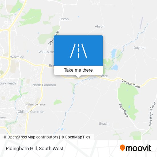 Ridingbarn Hill map