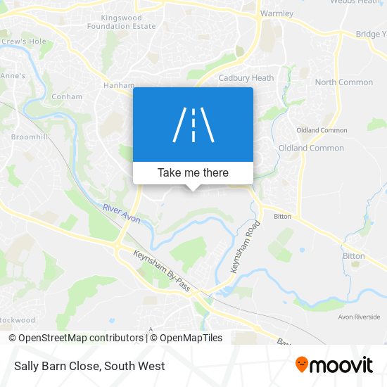 Sally Barn Close map