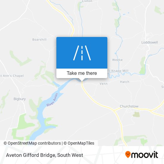 Aveton Gifford Bridge map