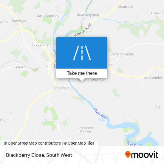 Blackberry Close map