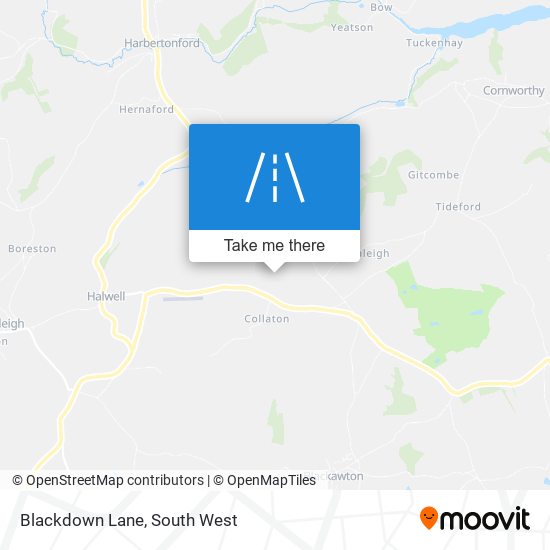 Blackdown Lane map