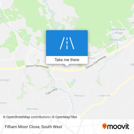 Filham Moor Close map