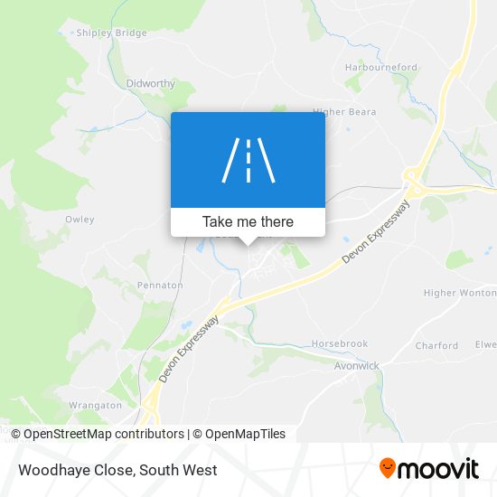 Woodhaye Close map