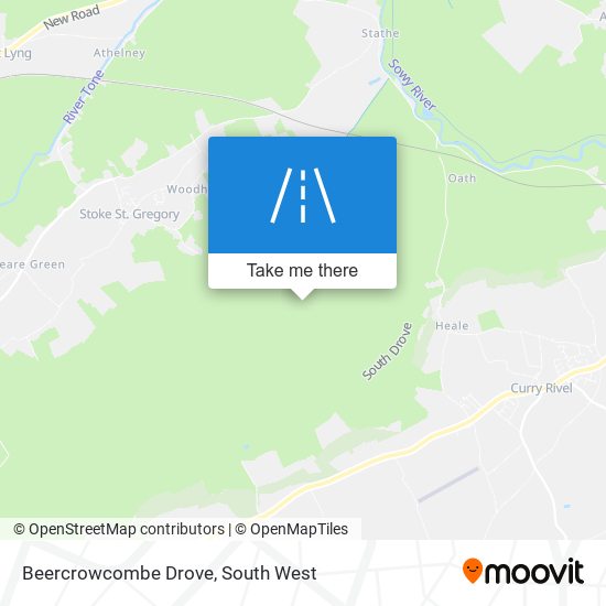 Beercrowcombe Drove map