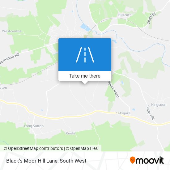 Black's Moor Hill Lane map