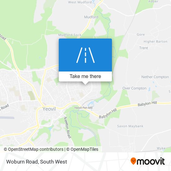 Woburn Road map