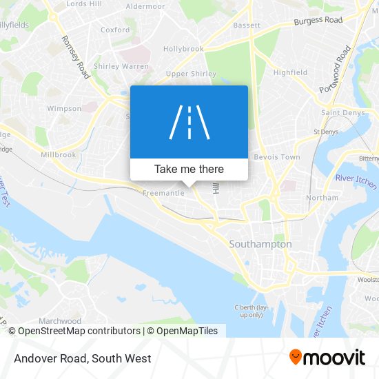 Andover Road map
