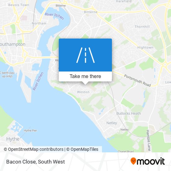 Bacon Close map
