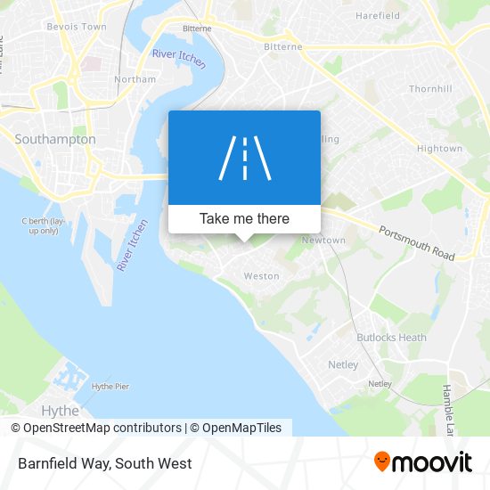 Barnfield Way map