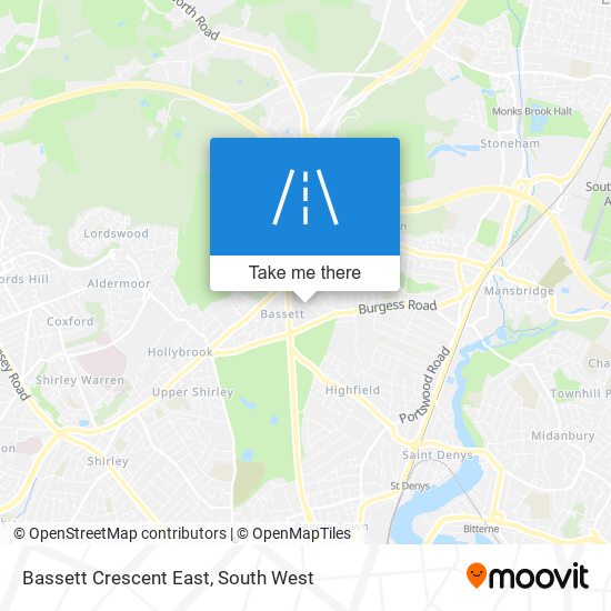 Bassett Crescent East map