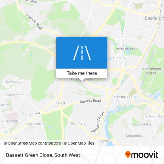 Bassett Green Close map