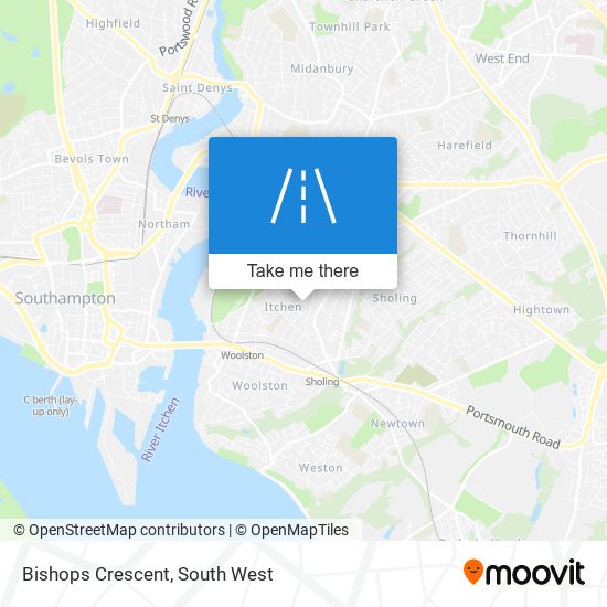 Bishops Crescent map