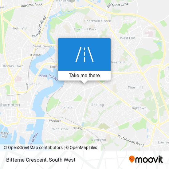 Bitterne Crescent map