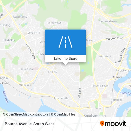 Bourne Avenue map