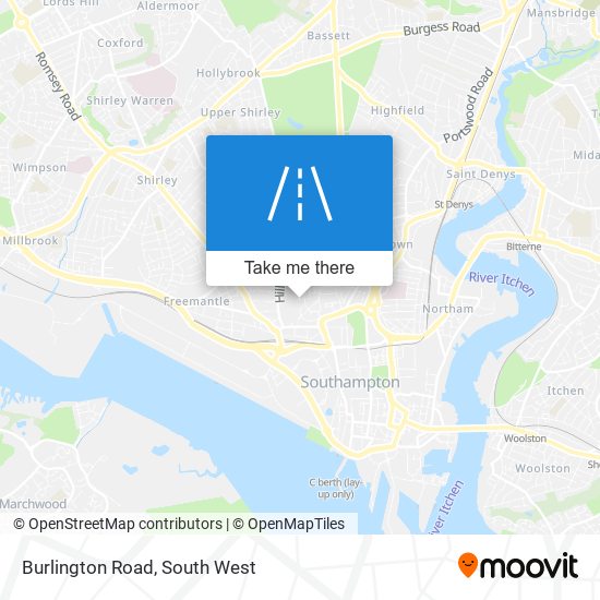 Burlington Road map