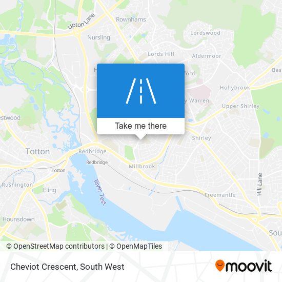 Cheviot Crescent map