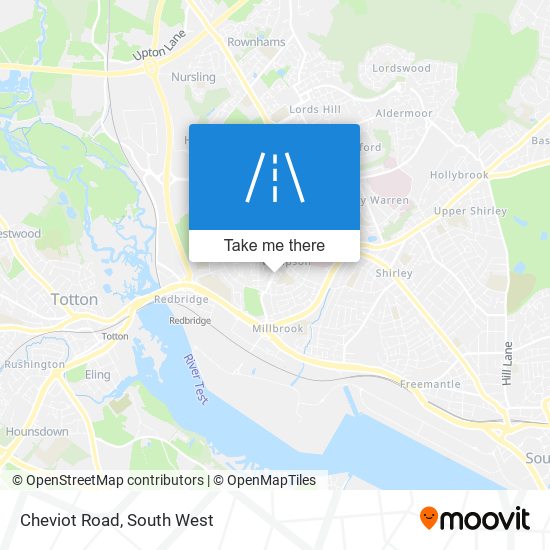 Cheviot Road map