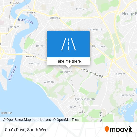 Cox's Drive map