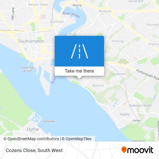 Cozens Close map