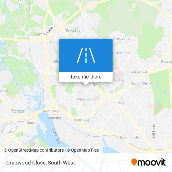 Crabwood Close map