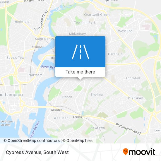 Cypress Avenue map