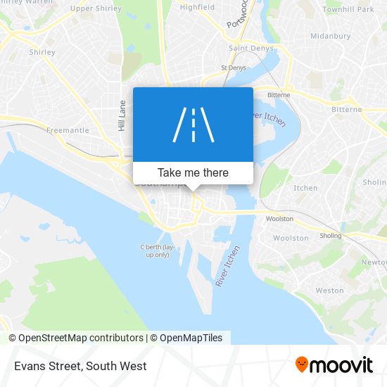 Evans Street map