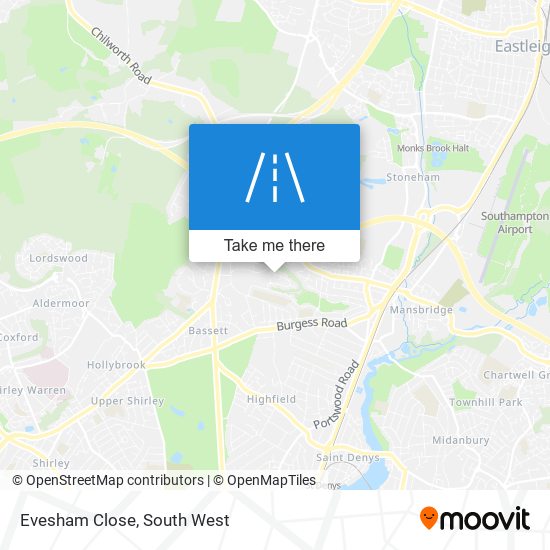 Evesham Close map