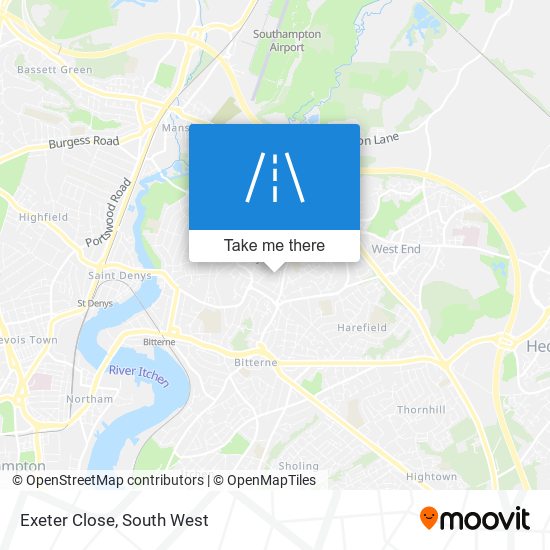 Exeter Close map